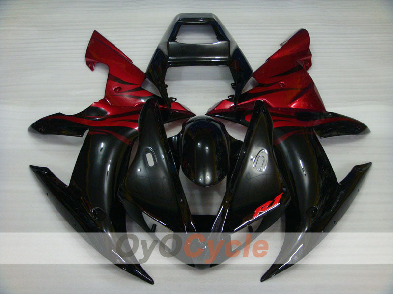 Injection Fairing kit for 02-03 YZF-R1 - Red, Black - Flame #OYO87905766 Secondary image