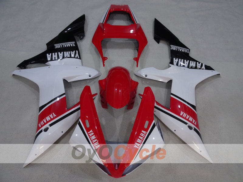 Injection Fairing kit for 02-03 YZF-R1 - Red, White - Factory Style #OYO87905767 Main image