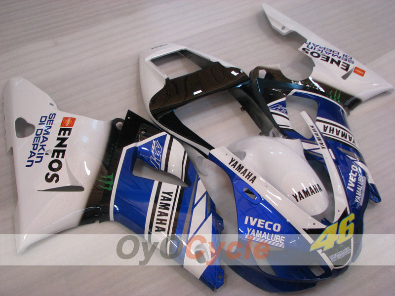 Injection Fairing kit for 98-99 YZF-R1 - Blue, White, Black - Monster #OYO87905772 Main image