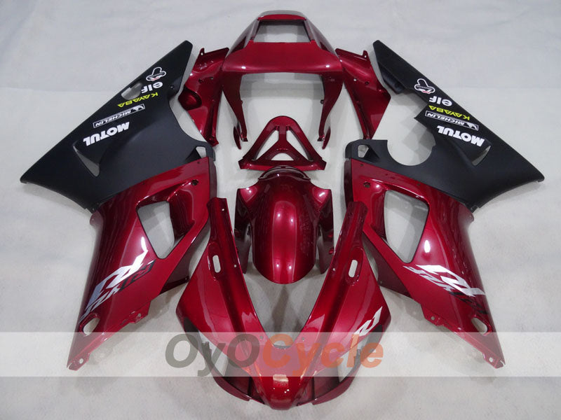 Injection Fairing kit for 98-99 YZF-R1 - Red Wine Color, Black - MOTUL #OYO87905775 Main image