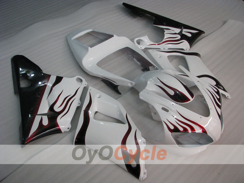 Injection Fairing kit for 98-99 YZF-R1 - White, Black - Flame #OYO87905779 Main image
