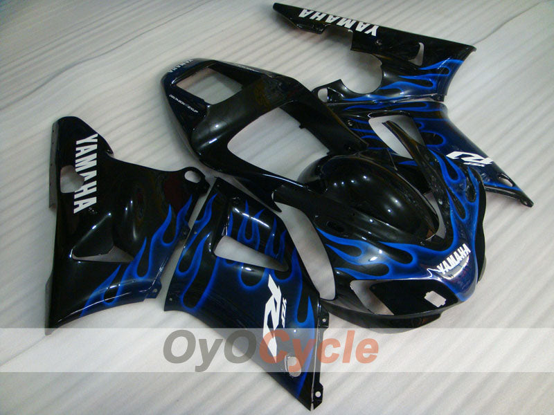 Injection Fairing kit for 98-99 YZF-R1 - Blue, Black - Flame #OYO87905783 Main image