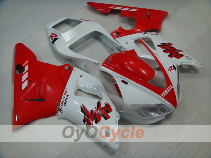 Injection Fairing kit for 98-99 YZF-R1 - Red, White - Factory Style #OYO87905788 Main image