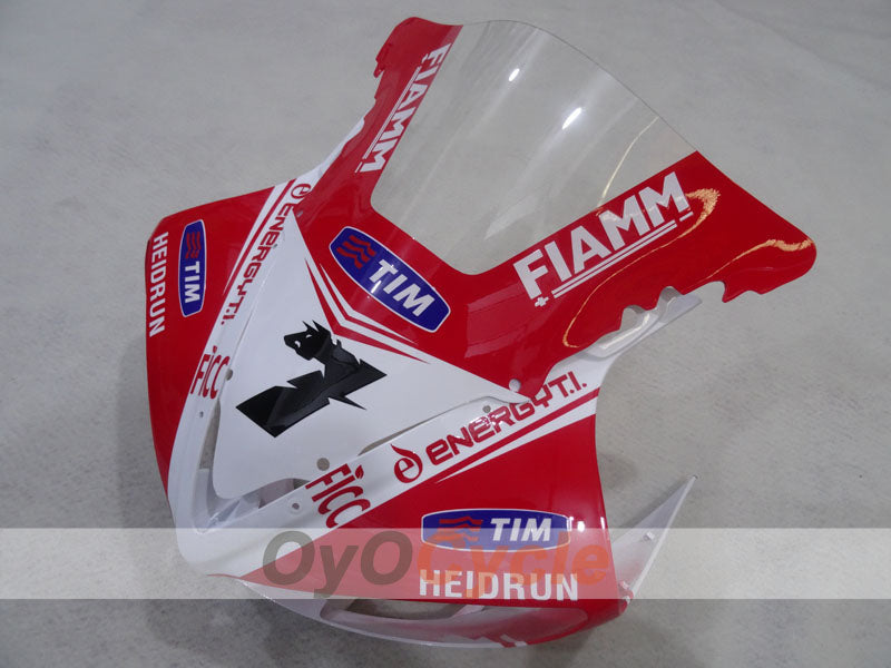 Injection Fairing kit for 03-04 YZF-R6 - Red, White - FIAMM #OYO87905789