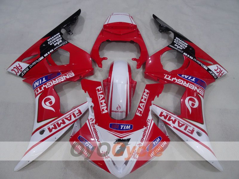 Injection Fairing kit for 03-04 YZF-R6 - Red, White - FIAMM #OYO87905789 Main image