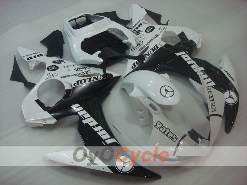 Injection Fairing kit for 05 YZF-R6 - White, Black - Jordan #OYO87905838
