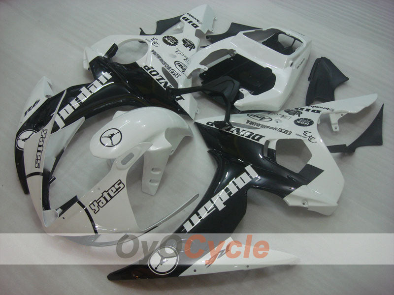 Injection Fairing kit for 03-04 YZF-R6 - White, Black - Jordan #OYO87905794 Secondary image