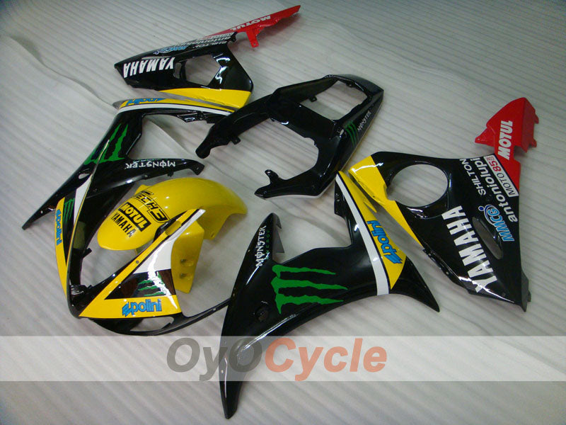 Injection Fairing kit for 03-04 YZF-R6 - Red, Yellow, Black - Monster #OYO87905803 Main image
