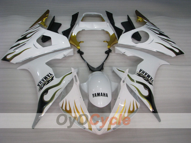 Injection Fairing kit for 03-04 YZF-R6 - Yellow, White - Factory Style #OYO87905805 Secondary image