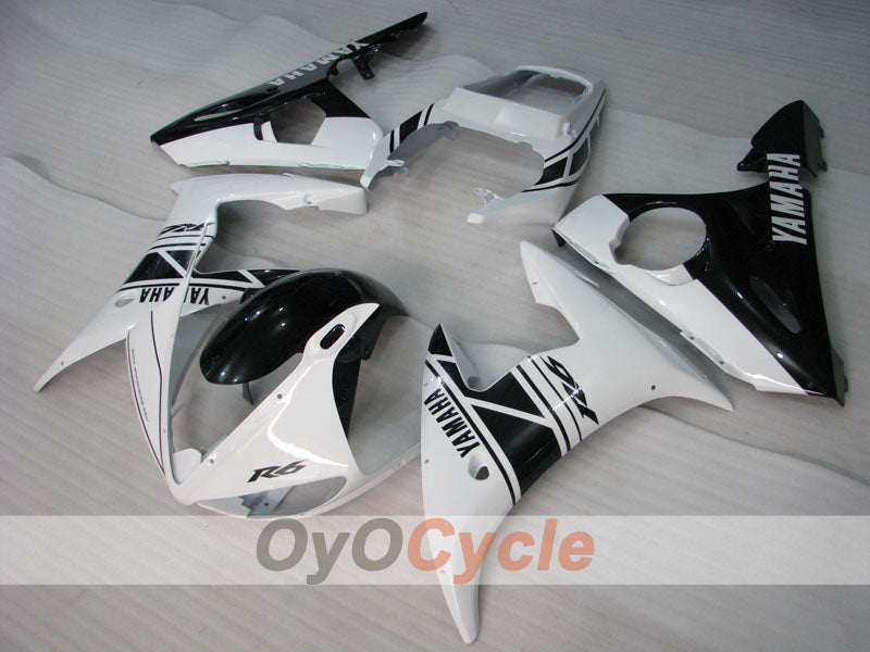 Injection Fairing kit for 03-04 YZF-R6 - White, Black - Factory Style #OYO87905808