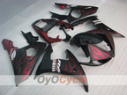 Injection Fairing kit for 05 YZF-R6 - Red, Black, Matte - Flame #OYO87905856