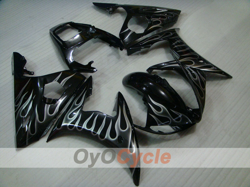 Injection Fairing kit for 03-04 YZF-R6 - Black - Flame #OYO87905814 Secondary image