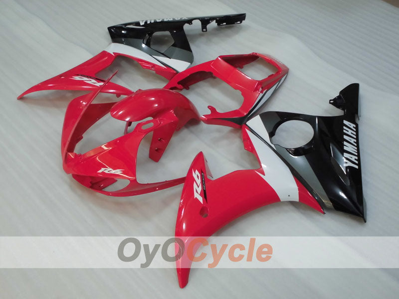 Injection Fairing kit for 03-04 YZF-R6 - Red, Black - Factory Style #OYO87905817 Main image