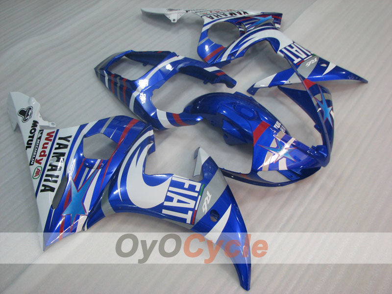 Injection Fairing kit for 05 YZF-R6 - Blue, White - FIAT #OYO87905864