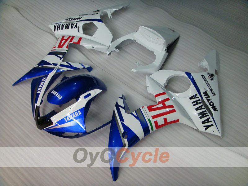 Injection Fairing kit for 05 YZF-R6 - Blue, White - DUNLOP, FIAT, MOTUL #OYO87905867 Main image