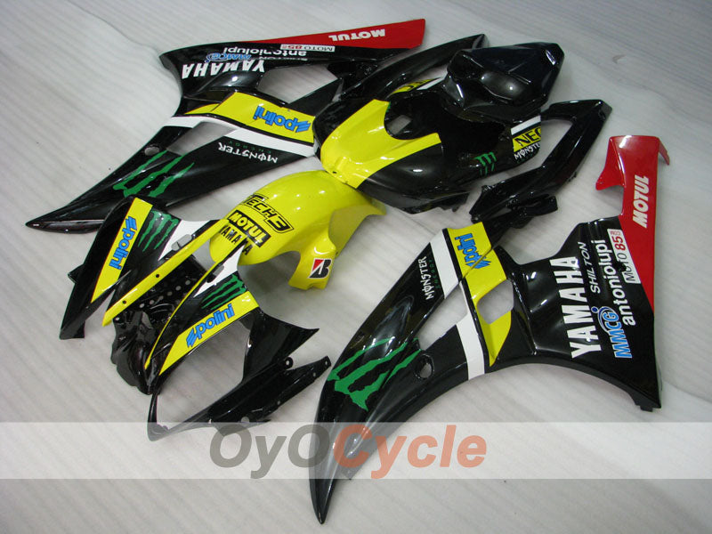 Injection Fairing kit for 06-07 YZF-R6 - Red, Yellow, Black - Monster #OYO87905879