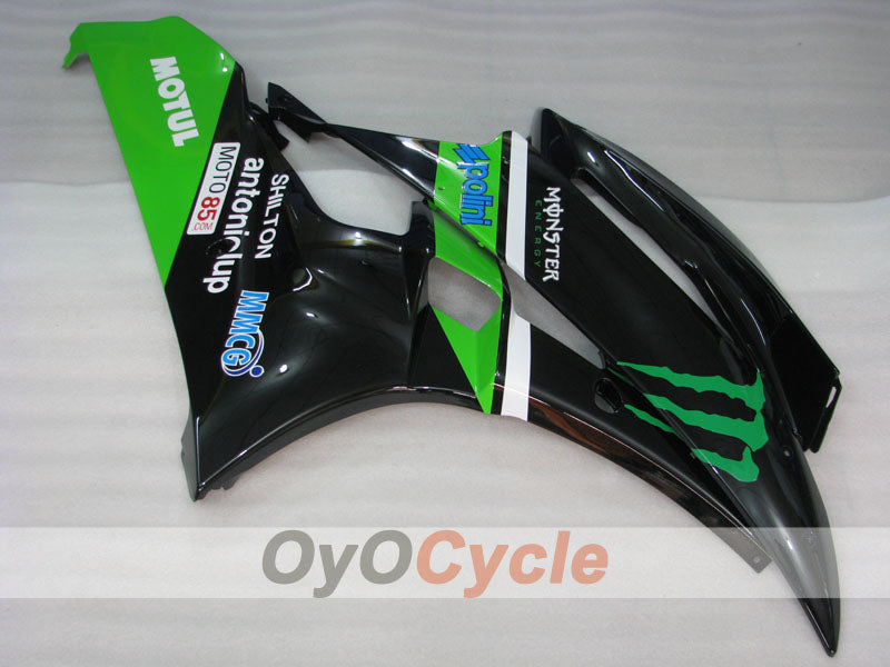 Injection Fairing kit for 06-07 YZF-R6 - Green, Black - Monster #OYO87905881