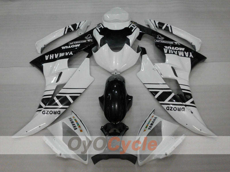 Injection Fairing kit for 06-07 YZF-R6 - White, Black - MOTUL #OYO87905883 Secondary image