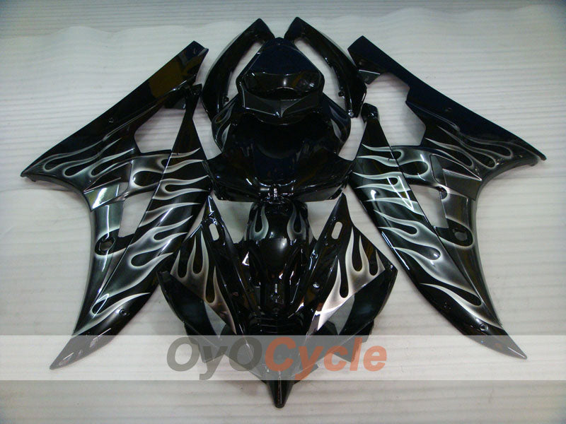 Injection Fairing kit for 06-07 YZF-R6 - Black - Flame #OYO87905888