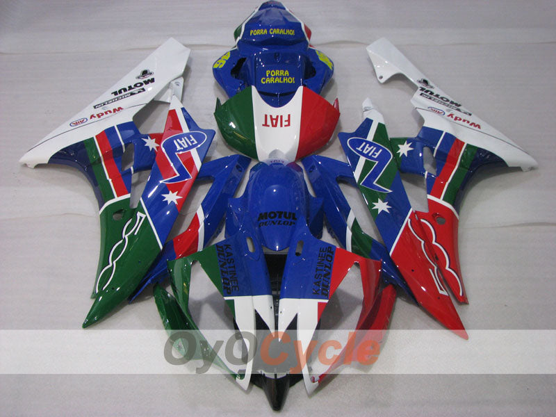 Injection Fairing kit for 06-07 YZF-R6 - ArmyGreen, Red, Blue - FIAT #OYO87905899