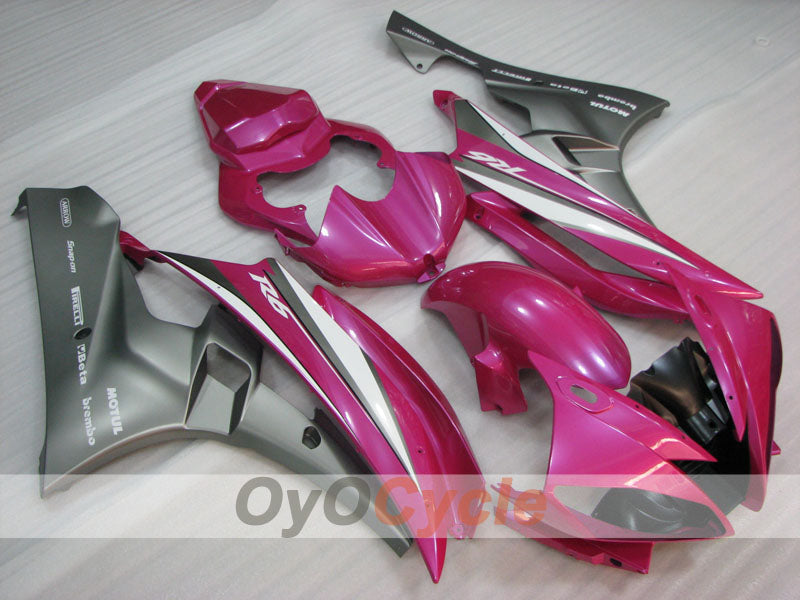 Injection Fairing kit for 06-07 YZF-R6 - Grey, Pink - MOTUL #OYO87905901