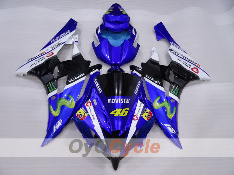 Injection Fairing kit for 06-07 YZF-R6 - Blue, White, Black - Monster #OYO87905894