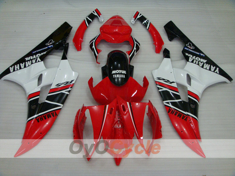 Injection Fairing kit for 06-07 YZF-R6 - Red, Black - MOTUL #OYO87905919