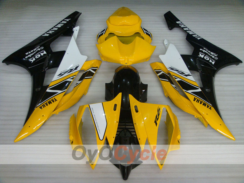 Injection Fairing kit for 06-07 YZF-R6 - Yellow, Black - MOTUL #OYO87905920 Secondary image