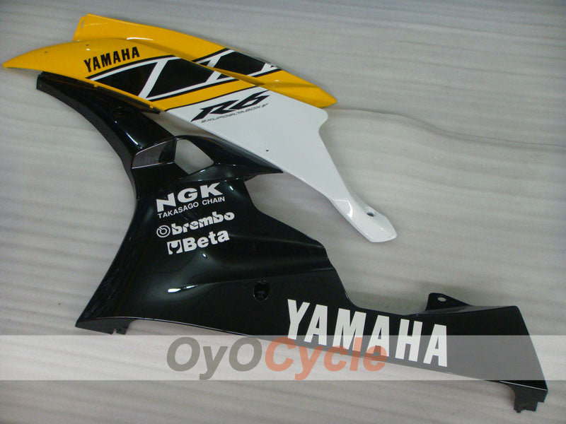 Injection Fairing kit for 06-07 YZF-R6 - Yellow, Black - MOTUL #OYO87905920