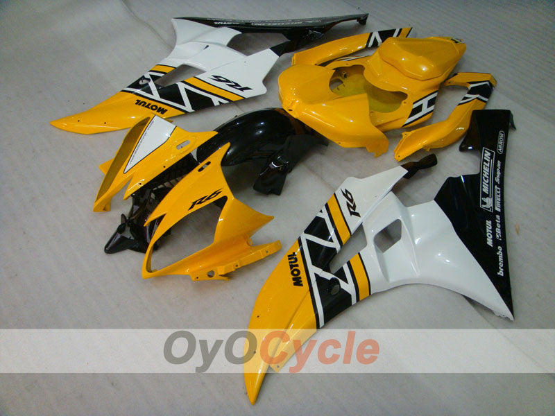 Injection Fairing kit for 06-07 YZF-R6 - Yellow, Black - MOTUL #OYO87905921