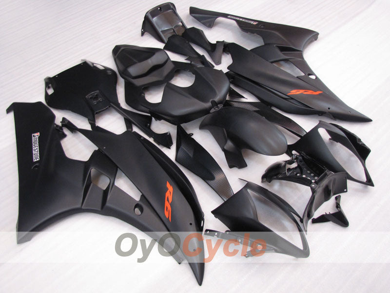 Injection Fairing kit for 06-07 YZF-R6 - Black, Matte - Factory Style #OYO87905923 Main image