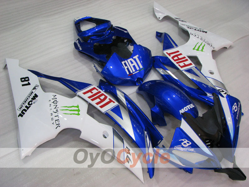 Injection Fairing kit for 08-16 YZF-R6 - Blue, White - Monster #OYO87905926