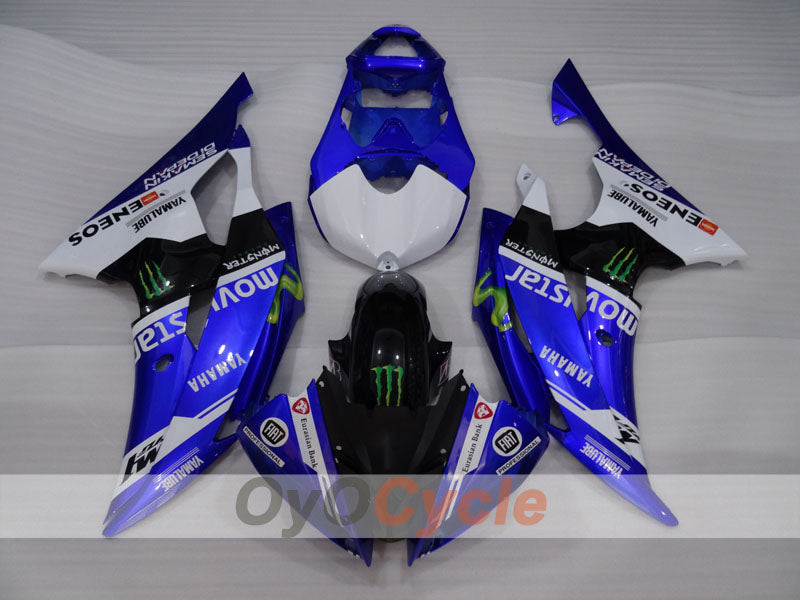 Injection Fairing kit for 08-16 YZF-R6 - Blue, White, Black - Monster #OYO87905929