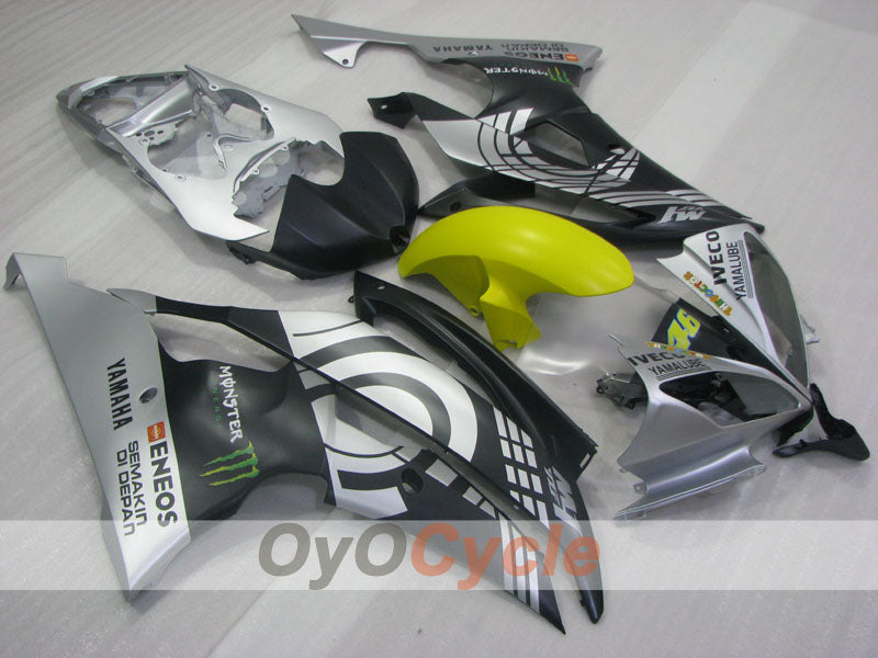 Injection Fairing kit for 08-16 YZF-R6 - Black, Grey - Monster #OYO87905937 Main image
