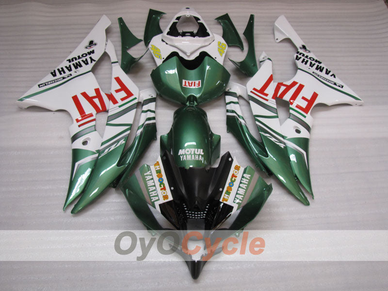 Injection Fairing kit for 08-16 YZF-R6 - ArmyGreen, White - FIAT #OYO87905943
