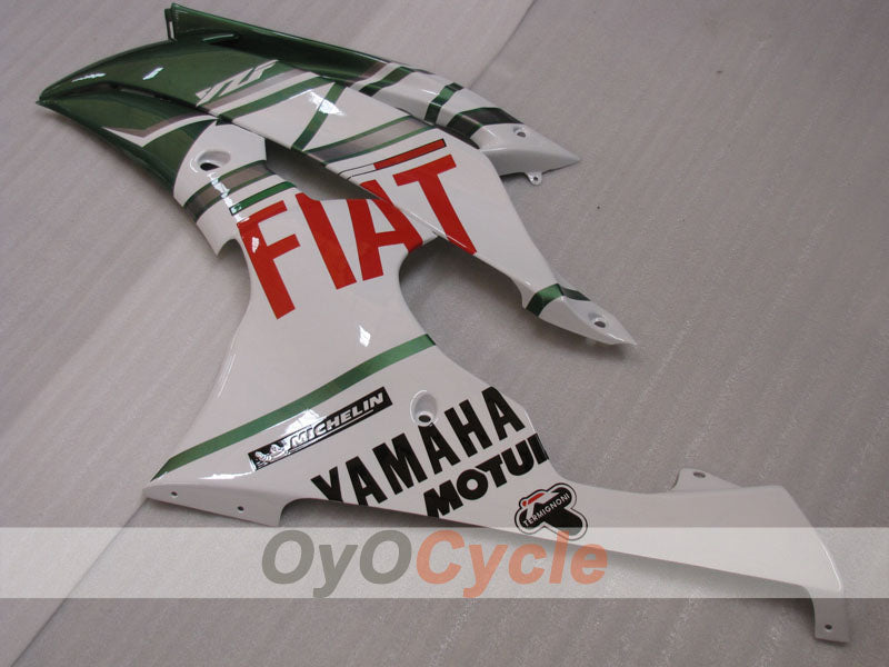 Injection Fairing kit for 08-16 YZF-R6 - ArmyGreen, White - FIAT #OYO87905943