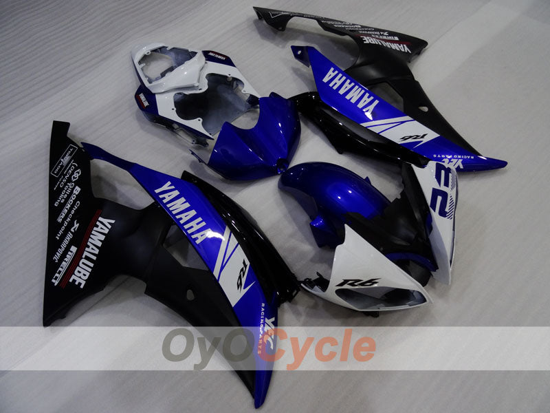 Injection Fairing kit for 08-16 YZF-R6 - Blue, White, Black - Factory Style #OYO87905962 Main image