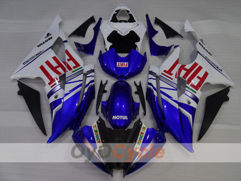 Injection Fairing kit for 08-16 YZF-R6 - Blue, White - FIAT #OYO87905967