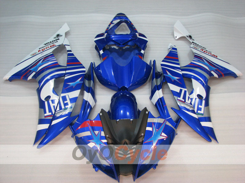 Injection Fairing kit for 08-16 YZF-R6 - Blue, White - FIAT #OYO87905968