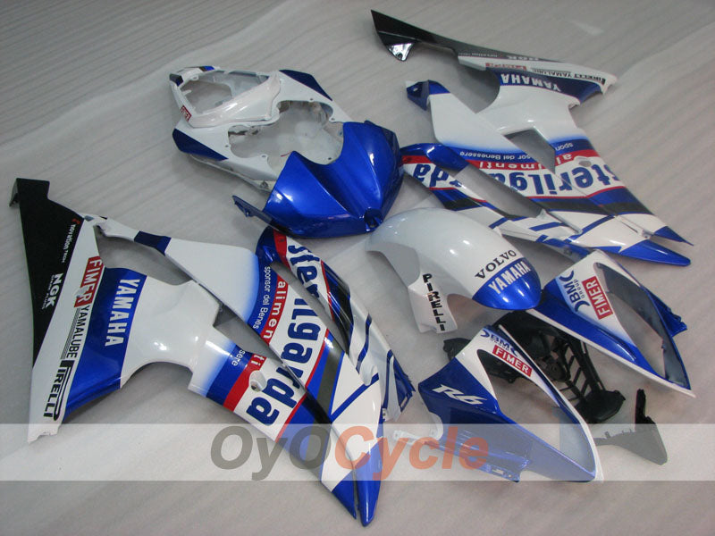 Injection Fairing kit for 08-16 YZF-R6 - Blue, White - Sterilgarda #OYO87905972 Main image