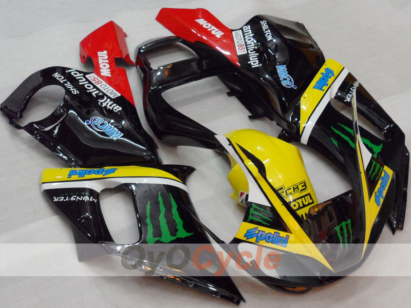 Injection Fairing kit for 98-02 YZF-R6 - Red, Yellow, Black - Monster #OYO87905984 Main image