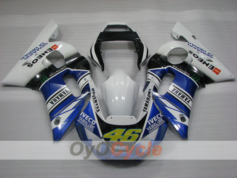 Injection Fairing kit for 98-02 YZF-R6 - Blue, White, Black - Monster #OYO87905989 Secondary image