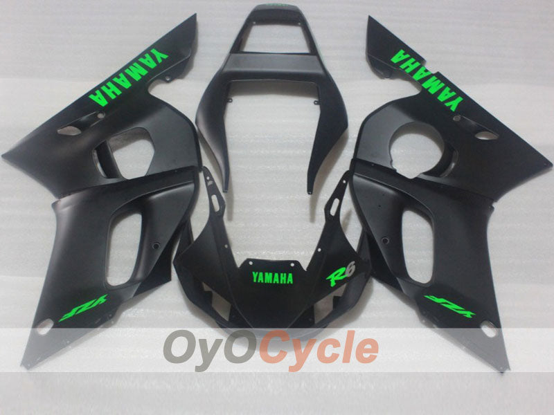 Injection Fairing kit for 98-02 YZF-R6 - Black, Matte - Factory Style #OYO87905990 Main image