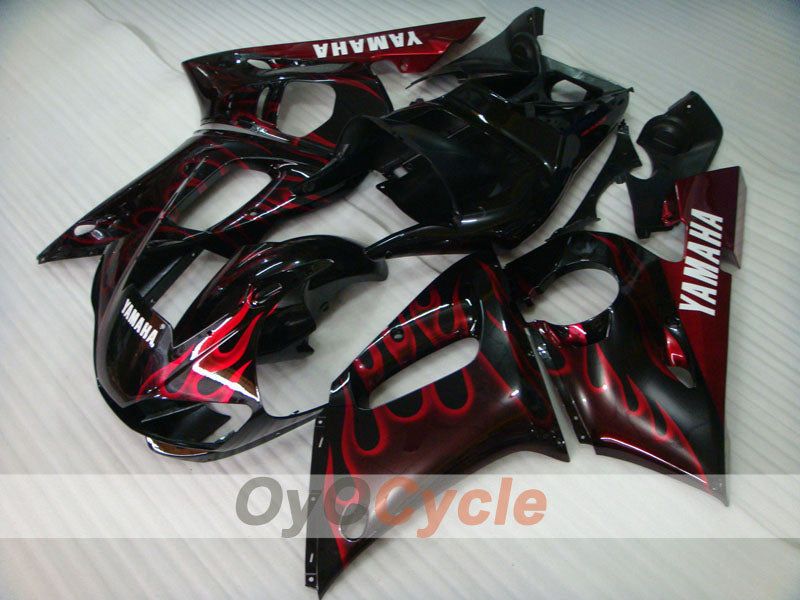 Injection Fairing kit for 98-02 YZF-R6 - Red, Black - Flame #OYO87905994