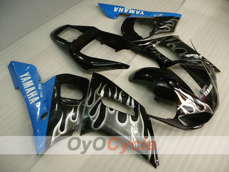 Injection Fairing kit for 98-02 YZF-R6 - Blue, Black - Flame #OYO87905999 Main image