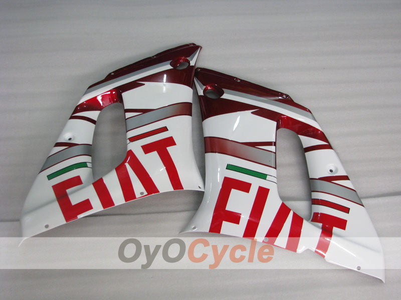Injection Fairing kit for 98-02 YZF-R6 - Red, White - FIAT #OYO87906004