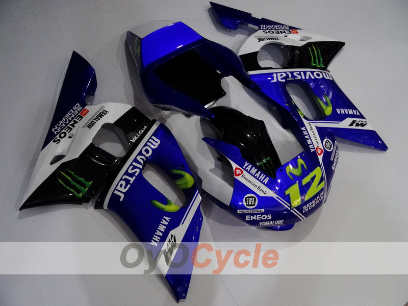 Injection Fairing kit for 98-02 YZF-R6 - Blue, White, Black - Monster #OYO87906006 Main image
