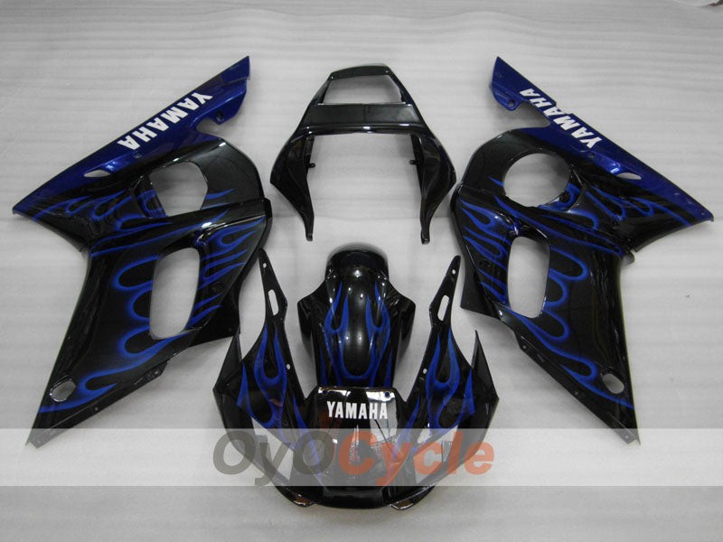 Injection Fairing kit for 98-02 YZF-R6 - Blue, Black - Flame #OYO87906008 Secondary image