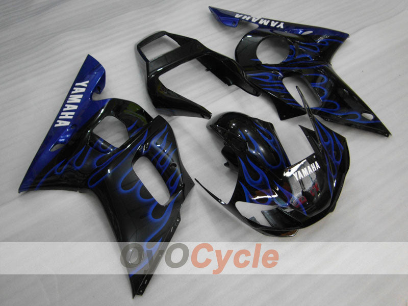 Injection Fairing kit for 98-02 YZF-R6 - Blue, Black - Flame #OYO87906008 Main image