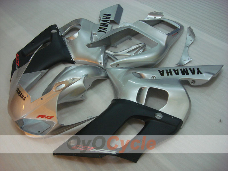Injection Fairing kit for 98-02 YZF-R6 - Black, Silver, Matte - Factory Style #OYO87906019
